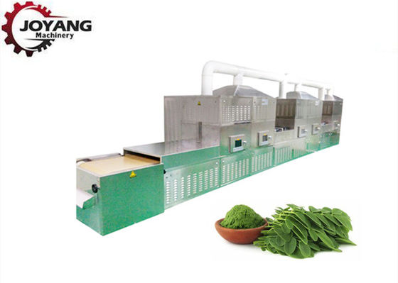 As folhas de Moringa pulverizam 200KW 10m/Min Microwave Sterilization Machine