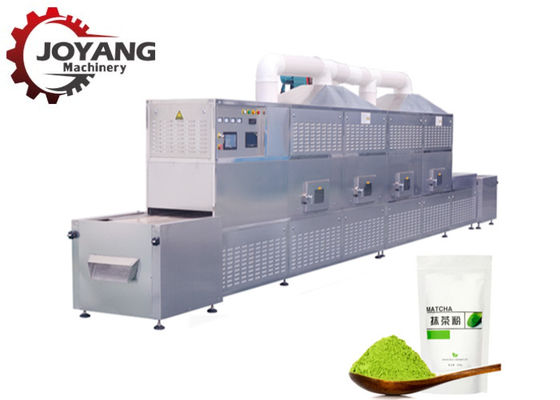 Máquina da esterilização de micro-ondas do PLC para o pó do chá verde de Matcha que seca o chá preto